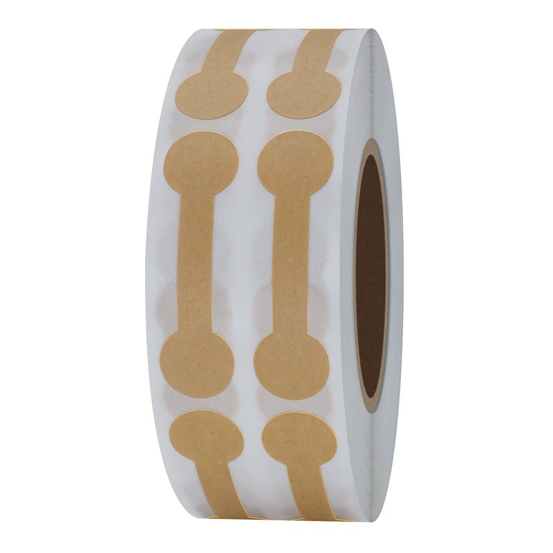 Hybsk 1000pcs Jewelry Price Tags Merchandise Barbell Price Stickers Jewelry Size Identify Labels(Kraft Paper) - Image 3